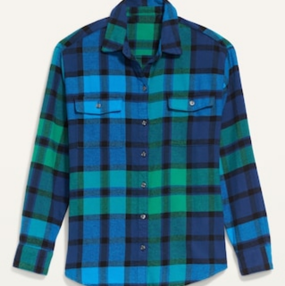 ISO Old Navy Plaid Flannel Boyfriend Women's Shirt